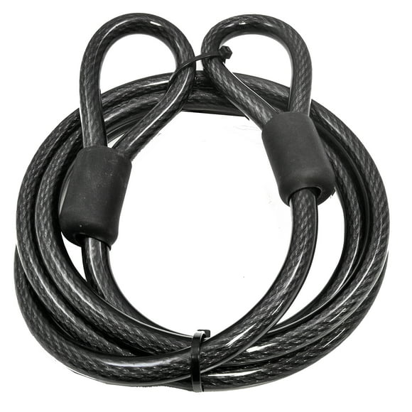 27" inch 15mm Super Duty Vinyl Coated Double Looped Braided Steel Cable Black